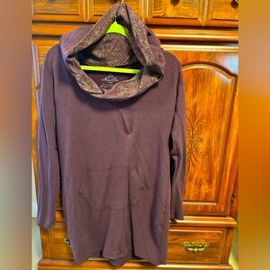 Maha Devi purple hooded long sleeve tunic size XL